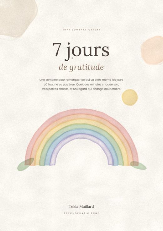 Couverture du mini journal 7 jours de gratitude